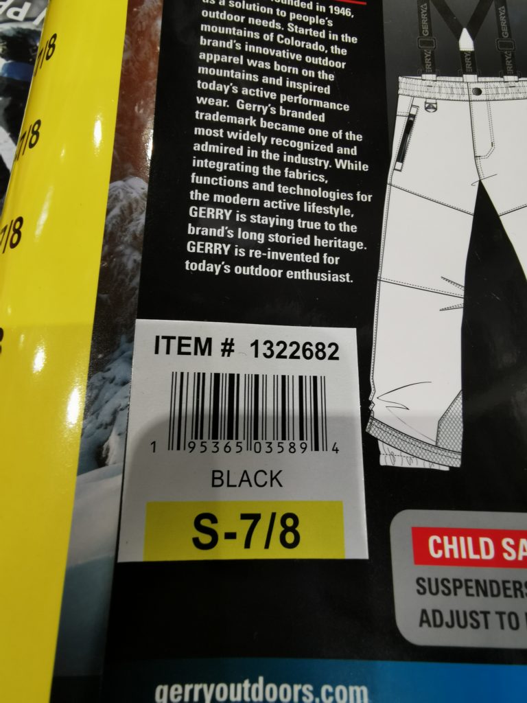 Costco-1322682-Gerry-Youth-Snow-Pant -bar – CostcoChaser