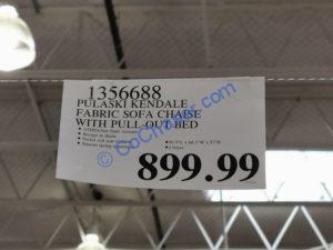 Costco-1356688-Pulaski-Kendale-Sleeper-Sofa-Chaise-tag