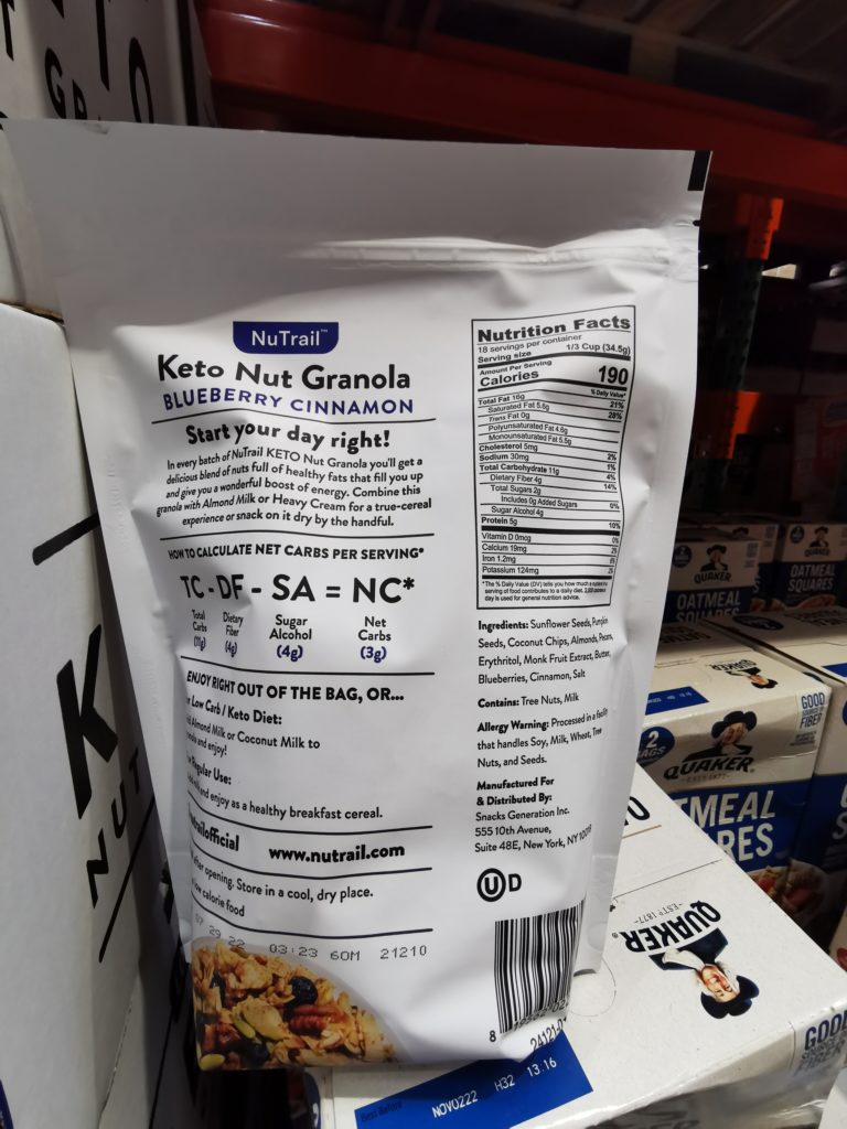 Costco 1449725 Nu Trail Keto Nut Granola3 Costcochaser 8673