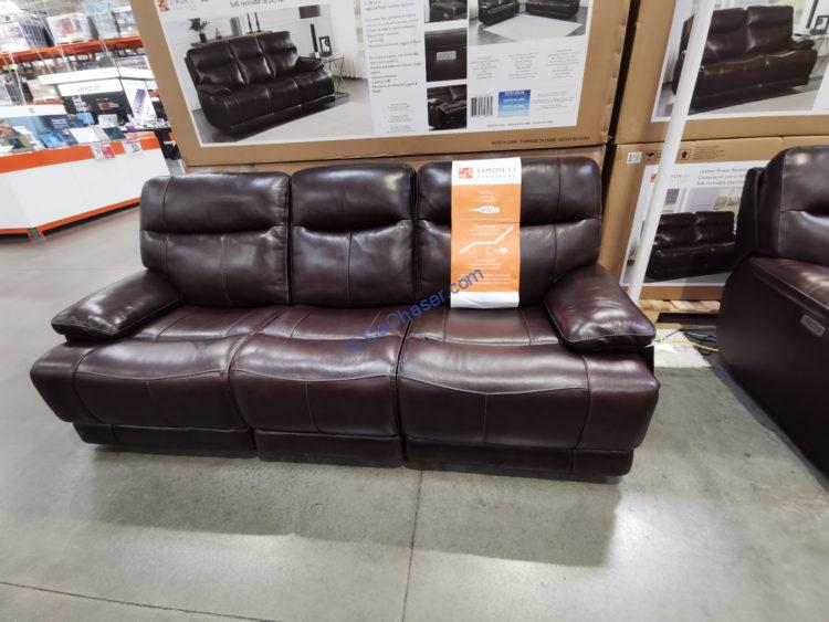 simon li buckley leather sofa