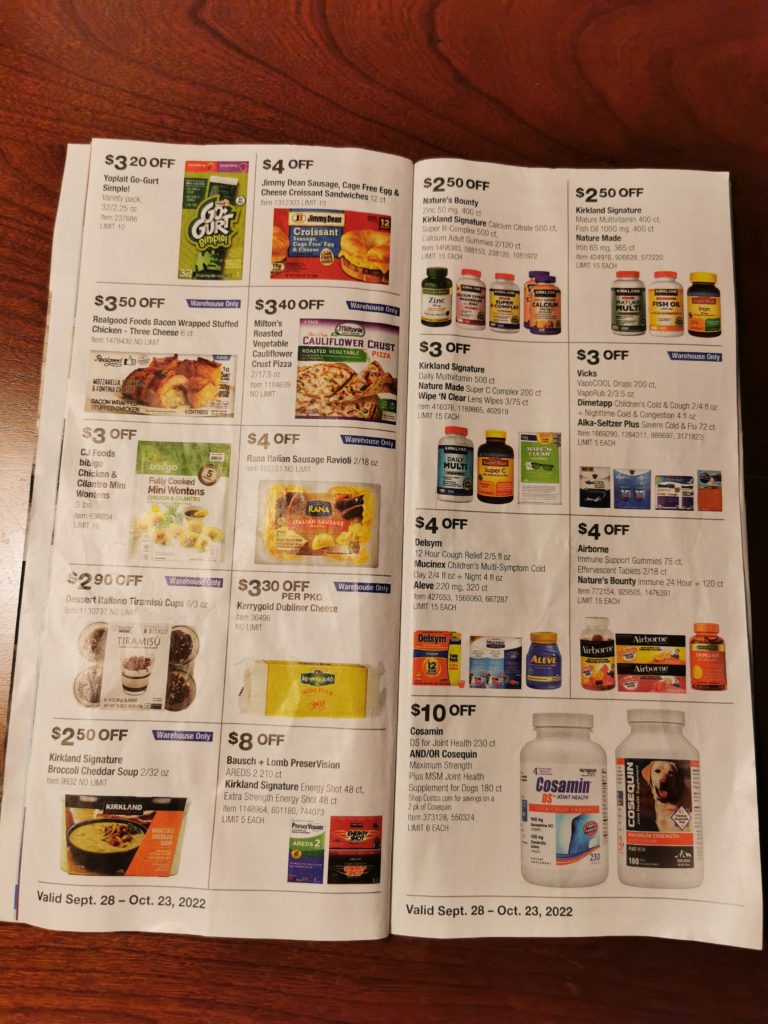 Costco Coupon Book Sep. 28 Oct. 23, 2022 CostcoChaser