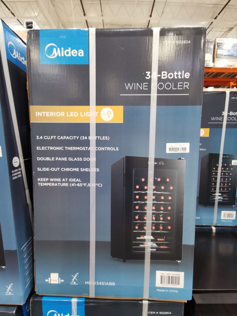 Midea 34 Bottle Wine Refrigerator, Model MRW34S1ABB CostcoChaser