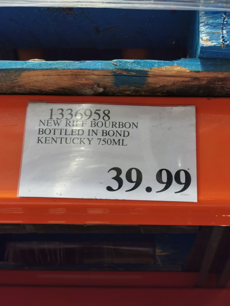 Costco1336958NewRiffBourbonBottledinBondKentuckytag CostcoChaser