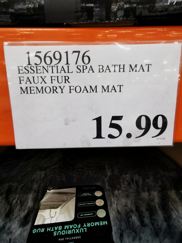 Costco 1569176 Essential Spa Bath Mat Faux Fur Memory Foam Mat Tag 768x1024 
