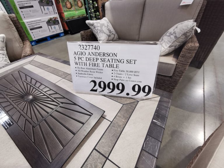 Costco2327740AgioAnderson5pieceDeepSeatingSetwithFireTable