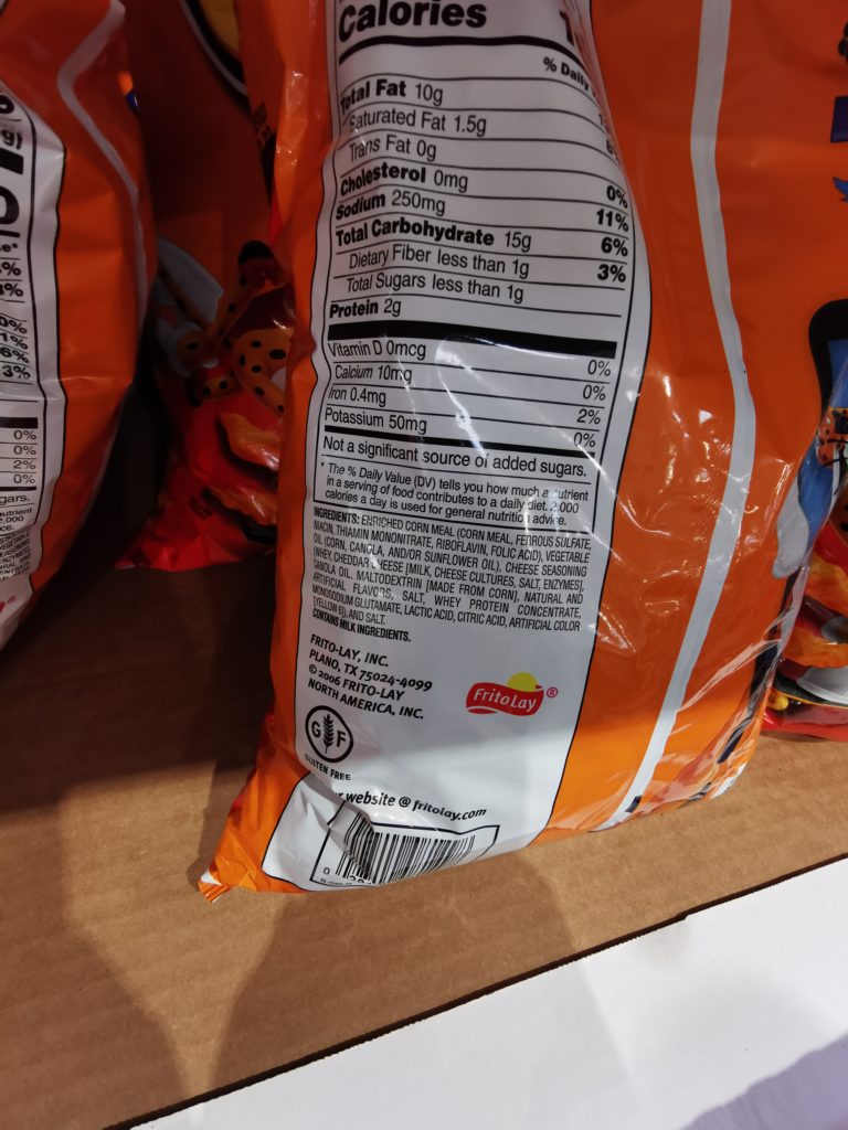 Costco316780FritoLayCrunchyCheetoschart1 CostcoChaser