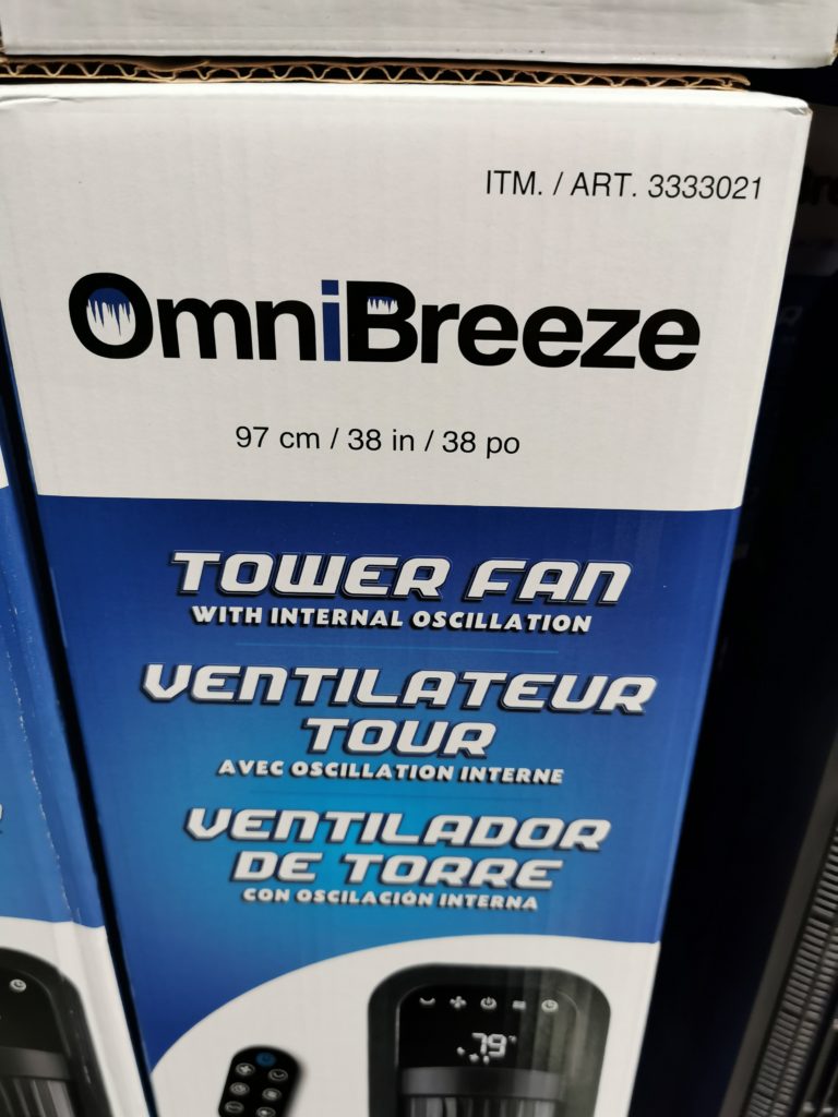 Costco Omnibreeze Tower Fan With Internal Oscillation Costcochaser