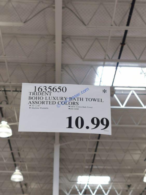 Costco Trident Boho Luxury Bath Towel Tag Costcochaser