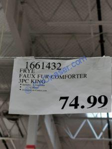 Costco-1661432-FRYE-Faux-Fur-Comforter-3PC-King-tag
