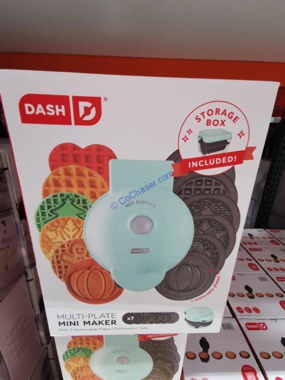 DASH MULTI-PLATE MINI WAFFLE MAKER WITH 7 INTERCHANGEABLE PLATES