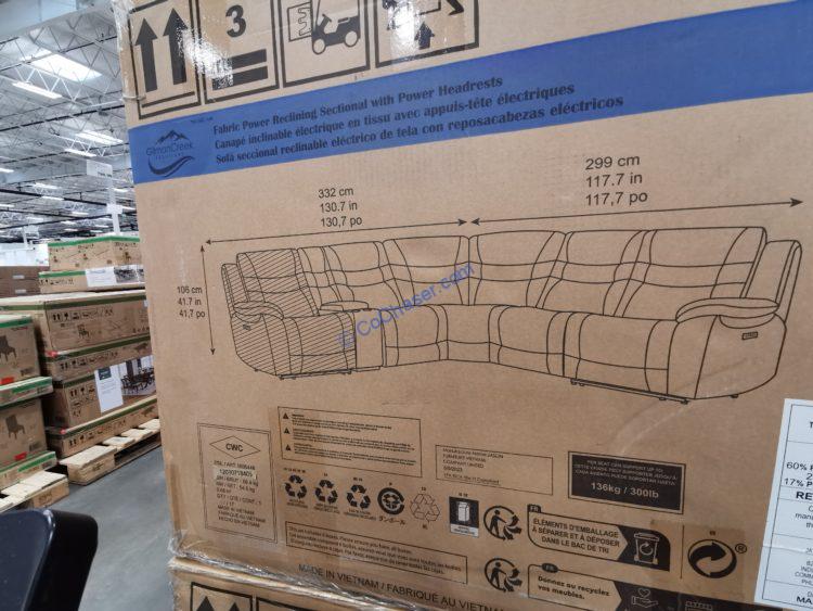 Costco 1695448 Kelsee Fabric Power Reclining Sectional4 