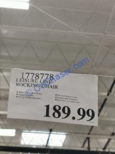 Costco-1778778-Leisure-Line-Rocking-Chair-tag