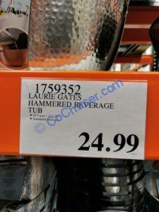 Costco-1759352- Laurie-Gates-Hammered-Beverage-Tub-tag