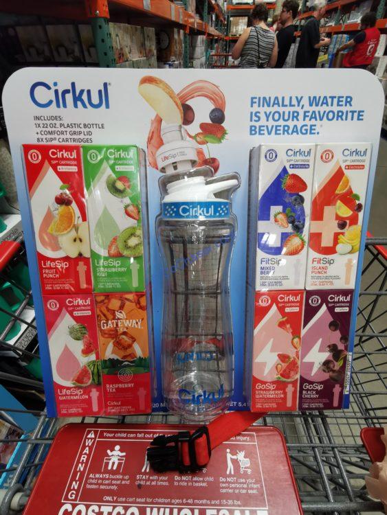 Cirkul Plastic Bottle Starter Kit with Eight Flavor Cartridges, 22oz